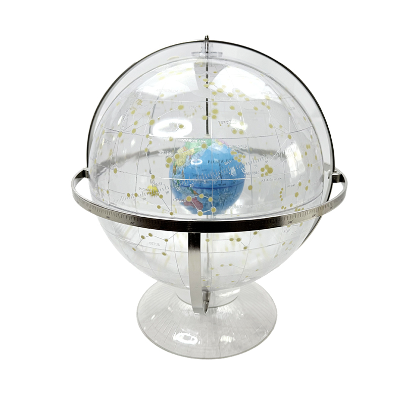 Transparent celestial globe model for middle school geography teaching